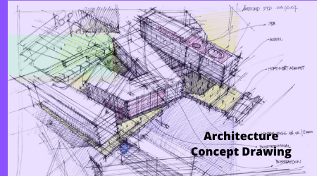 conceptual architectural sketch