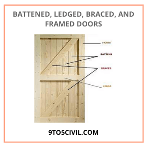 Battened, Ledged, Braced, and Framed Doors