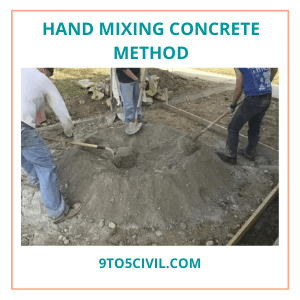Hand Mixing Concrete Method