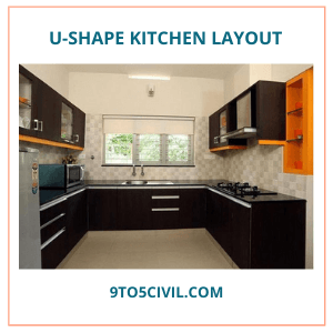 U-Shape Kitchen Layout