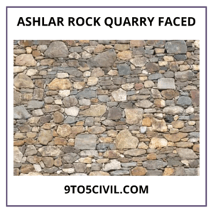 Ashlar rock quarry faced