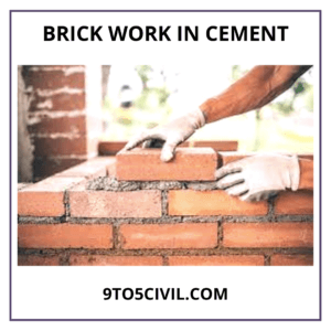 Brick Work in Cement