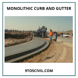Monolithic Curb and Gutter