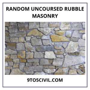 Random uncoursed rubble masonry