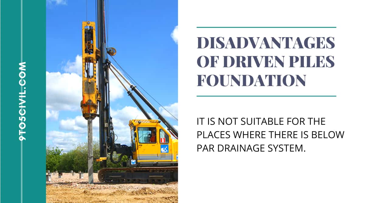 Disadvantages of Driven Piles Foundation