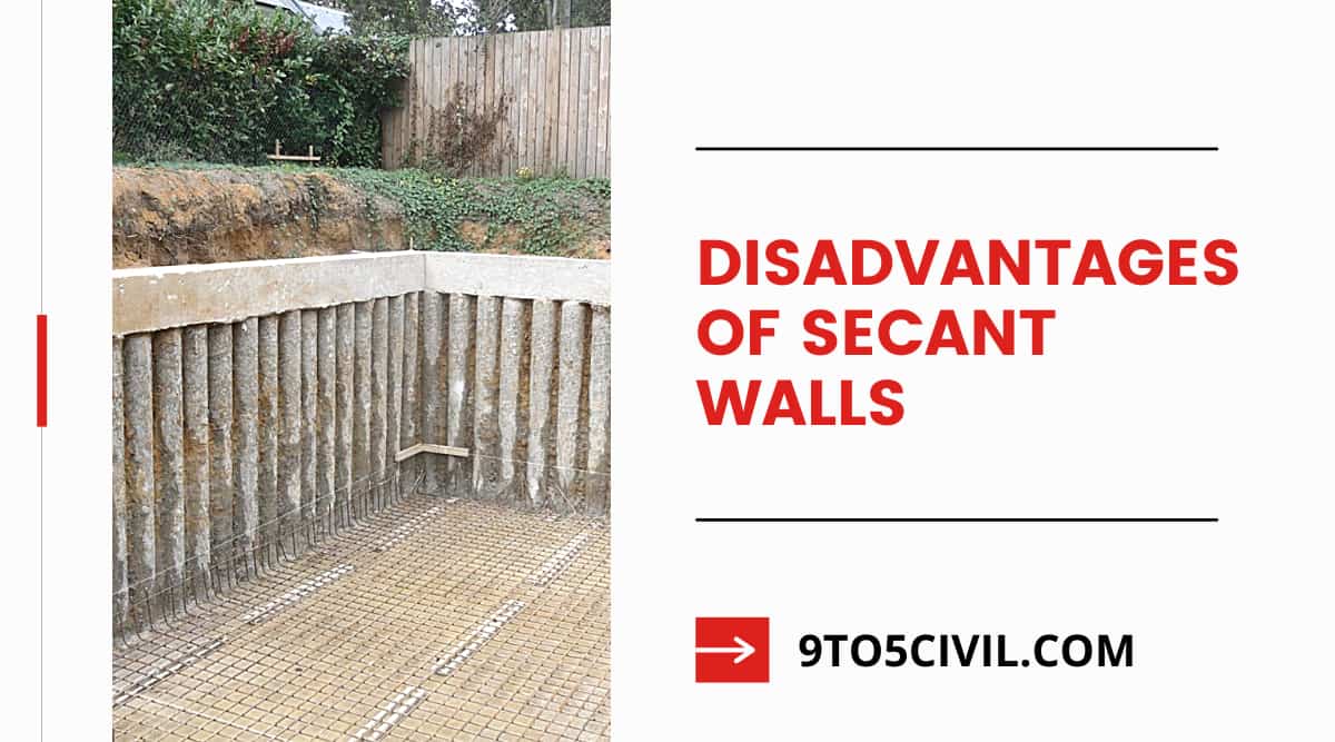 Disadvantages of Secant Walls 
