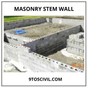 Masonry Stem Wall 