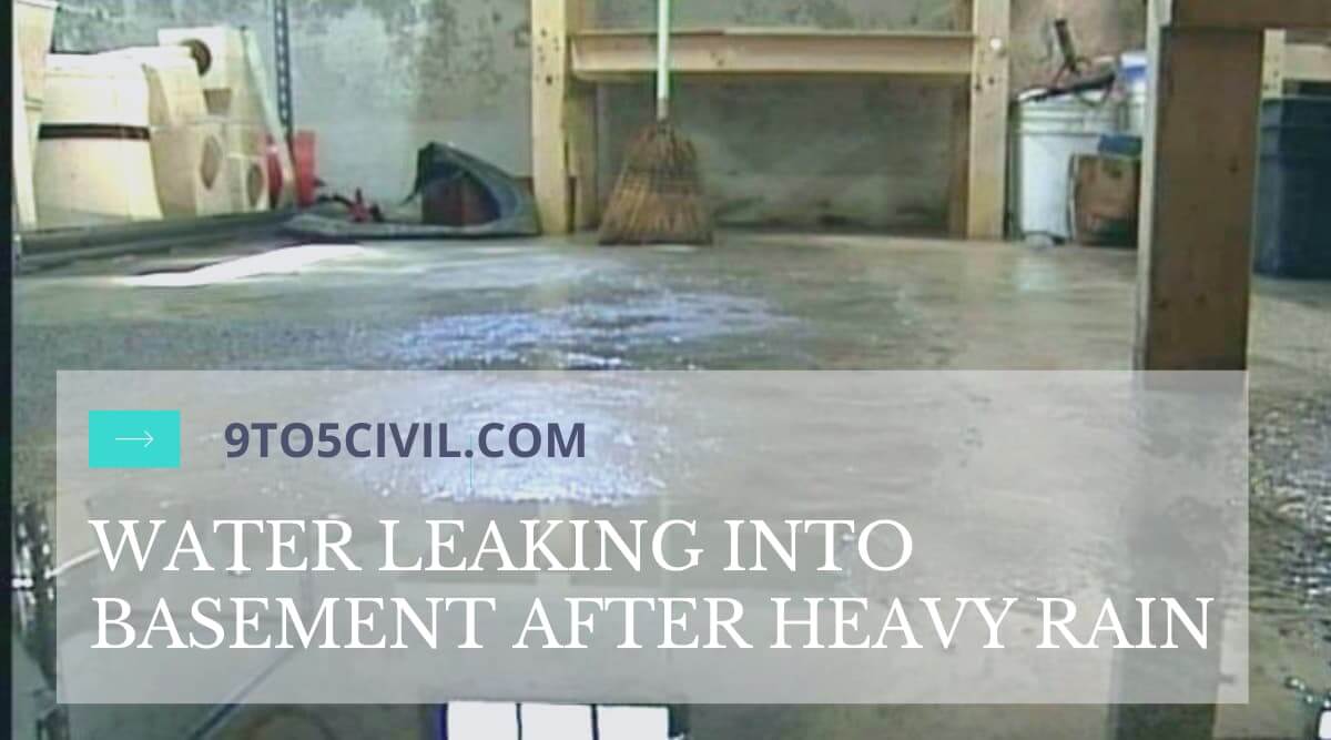 Water Leaking into Basement After Heavy Rain
