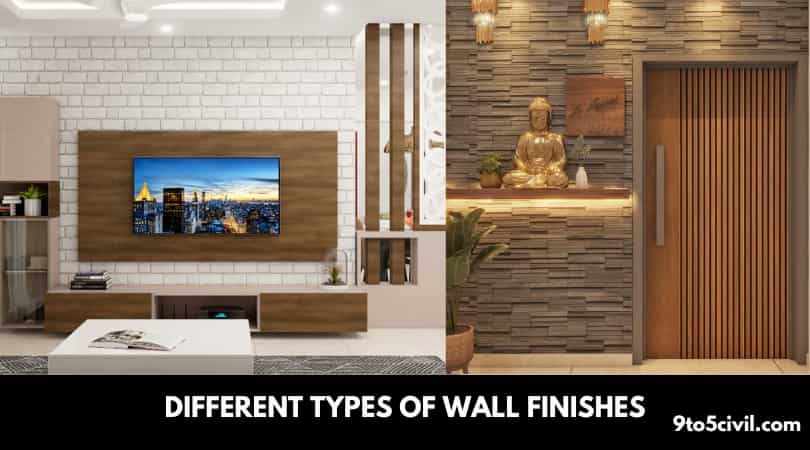 different types of wall finishes