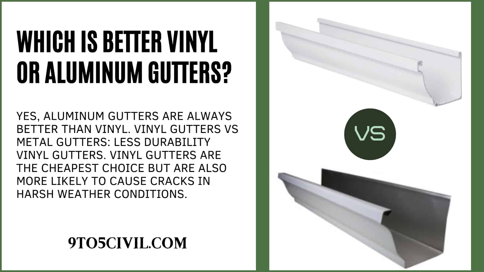Which Is Better Vinyl or Aluminum Gutters?